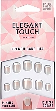 Düfte, Parfümerie und Kosmetik Falsche Fingernägel - Elegant Touch Natural French Bare 144