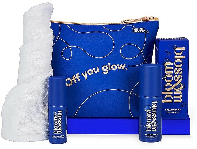 Körperpflegeset - Bloom & Blossom Snoozefest Sleep Gift Set (Beruhigendes Schlafspray 40ml + Trockenes Körperöl 100ml + Handtuch 1 St. + Kosmetiktasche) — Bild N1