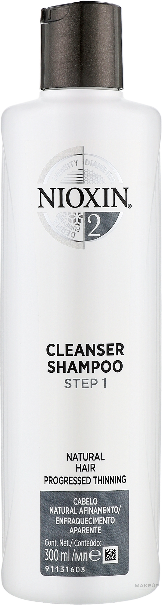 Reinigungsshampoo für feines Haar - Nioxin Thinning Hair System 2 Cleanser Shampoo — Bild 300 ml