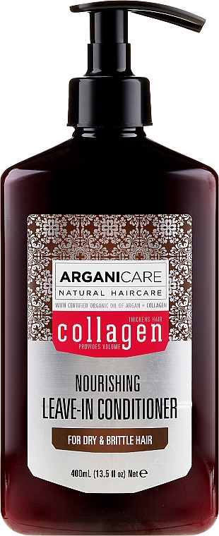 Pflegende Haarspülung mit Kollagen für trockenes und brüchiges Haar - Arganicare Collagen Nourishing Leave-In Conditioner — Bild N1