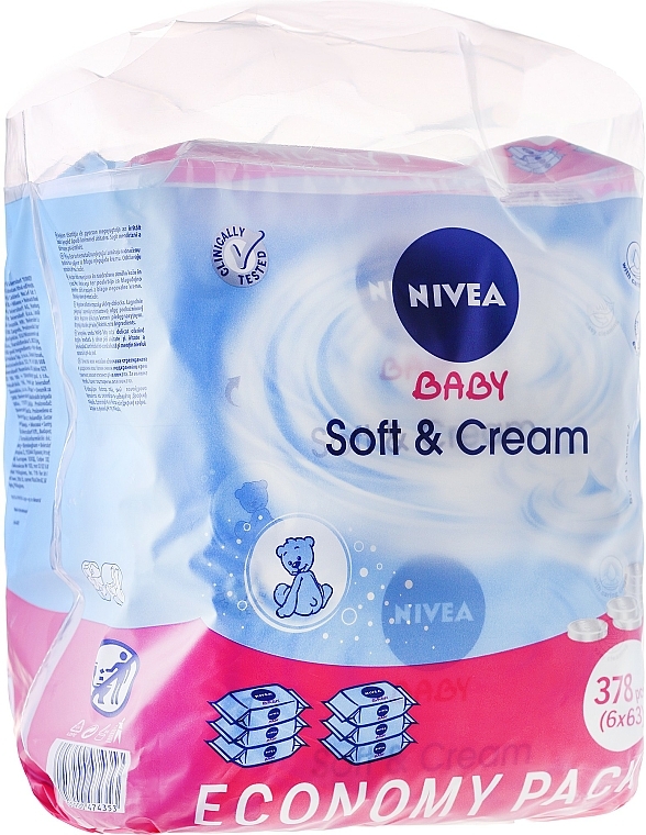 Sanfte Feuchttücher für Babys 6x63 St. - Nivea Baby Soft & Cream