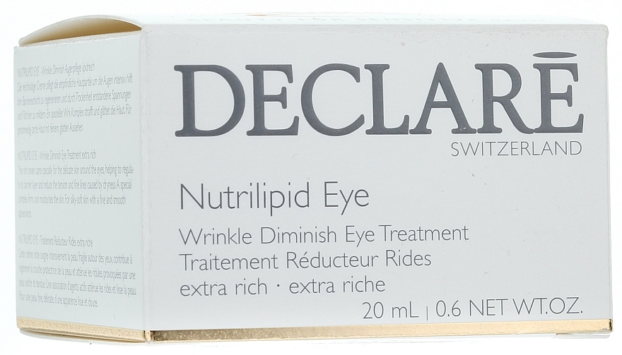 Reichhaltige glättende und straffende Anti-Falten Augenkonturcreme - Declare Nutrilipid Wrinkle Diminish Eye Treatment — Bild N1