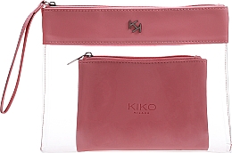 Düfte, Parfümerie und Kosmetik Transparente Kosmetiktasche mit Innenmäppchen rosa - Kiko Milano Transparent Beauty Case 003