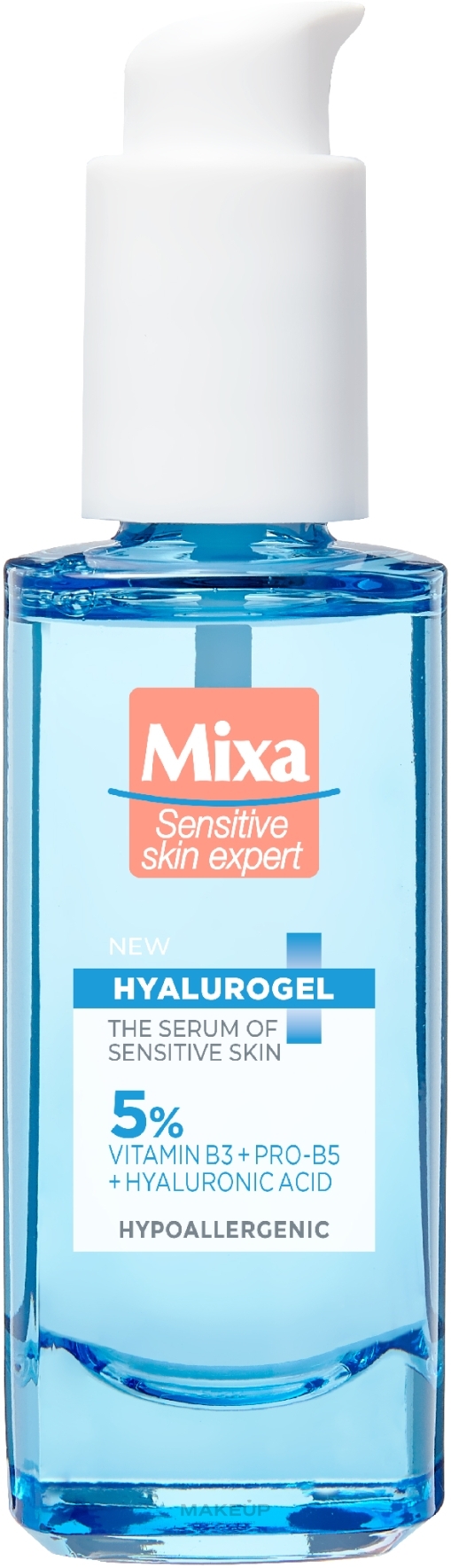 Feuchtigkeitsspendendes Gesichtsserum mit Hyaluronsäure für empfindliche Haut - Mixa Hyalurogel The Serum Of Sensitive Skin — Bild 30 ml