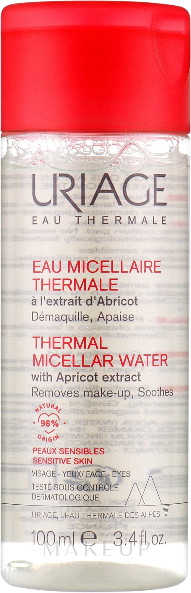 Mizellen-Reinigungswasser - Uriage Eau Micellaire Thermale Remove Make-up Pink — Bild 100 ml