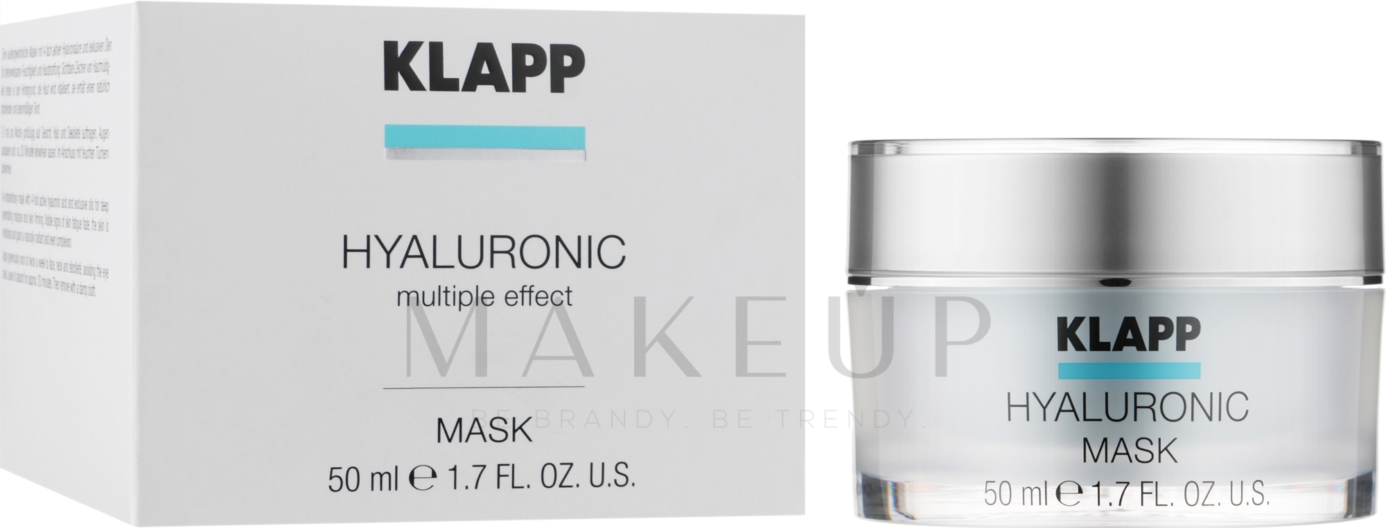 Feuchtigkeitsspendende Gesichtsmaske mit Hyaluronsäure - Klapp Hyaluronic Mask — Bild 50 ml