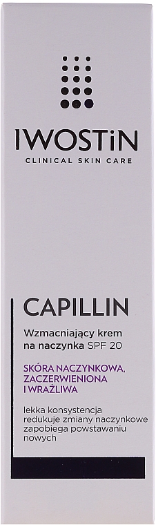 Kräftigende Gesichtscreme für Couperose Haut SPF 20 - Iwostin Capillin Cream SPF 20 — Bild N1