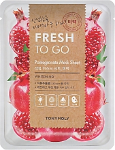 Düfte, Parfümerie und Kosmetik Tuchmaske für das Gesicht mit Granatapfelextrakt - Tony Moly Fresh To Go Pomegranate Mask Sheet Whitening
