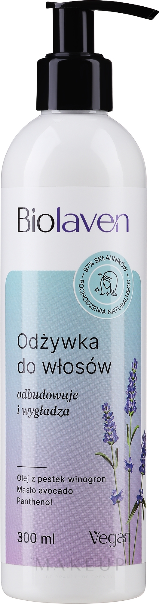 Regenerierende und glättende Haarspülung mit Traubenkern- und Lavendelöl - Biolaven Hair Conditioner — Bild 300 ml