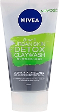 Düfte, Parfümerie und Kosmetik 3 in 1 Gesichtsreinigungsgel mit Tonerde - Nivea Urban Skin Detox Claywash 3w1