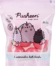 Düfte, Parfümerie und Kosmetik Badebombe - Bi-es Pusheen The Cat Watermelon 6 Bath Bombs