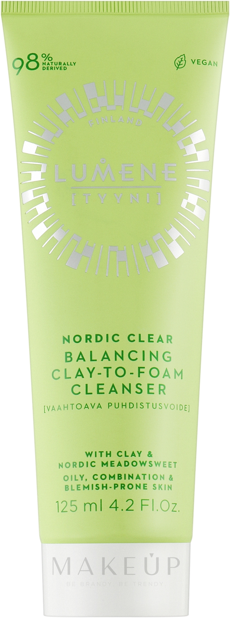 Reinigungsschaum-Creme - Lumene Nordic Clear Balancing Clay-To-Foam Cleanser — Bild 125 ml