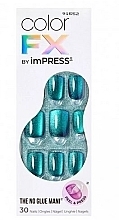 Künstliche Nägel - KISS Color FX imPRESS The No Glue Mani Dark Green  — Bild N1