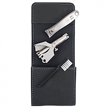 Maniküre-Set 7x8x2,5 cm schwarz - Erbe Solingen Manicure Pocket Case Hunter — Bild N1