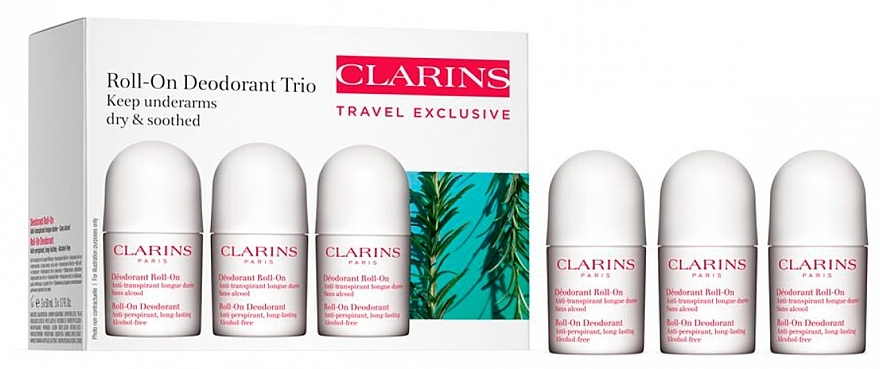 Körperpflegeset - Clarins Trio Gentle Care Roll-On Deodorant (deo/3x50ml) — Bild N1