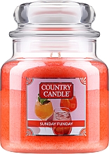 Düfte, Parfümerie und Kosmetik Duftkerze im Glas mit 2 Dochten - Country Candle Sunday Funday