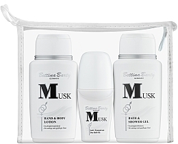 Düfte, Parfümerie und Kosmetik Bettina Barty Musk Mini Travelset Set - Körperpflegeset (Duschgel 150ml + Körperlotion 150ml + Deo Roll-on 50ml)