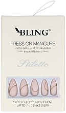 Düfte, Parfümerie und Kosmetik Künstliche Nägel Quadrate rosa - Bling Press On Manicure