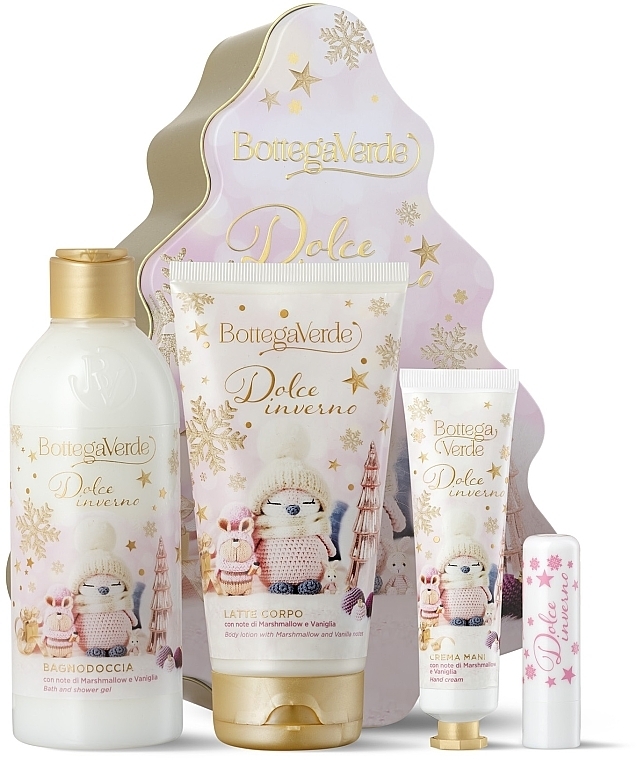 Set - Bottega Verde Dolce Inverno (sh/gel/250ml + b/lot/150ml + h/cr/30ml + lip/balm/4g) — Bild N1