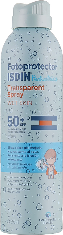 Sonnenschutzspray für Kinder SPF 50+ - Isdin Fotoprotector Pediatrics Transparent Spray SPF 50+ — Bild N1