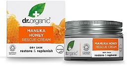 Intensiv regenerierende, feuchtigkeitsspendende und nährende Gesichts- und Körpercreme mit bioaktivem Manuka-Honig - Dr. Organic Manuka Honey Rescue Cream — Bild N1