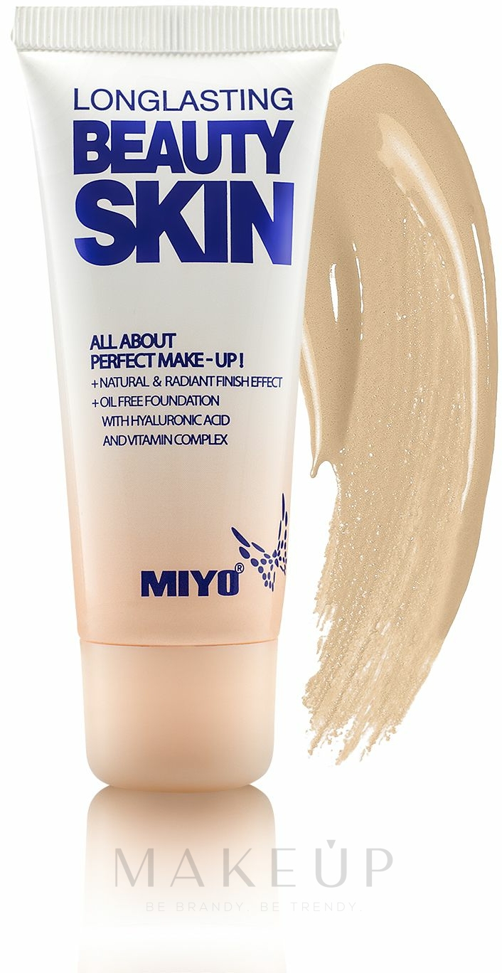 Langanhaltende Foundation mit Hyaluronsäure und Vitaminkomplex - Miyo Beauty Skin Longlasting — Bild 01 - Ivory