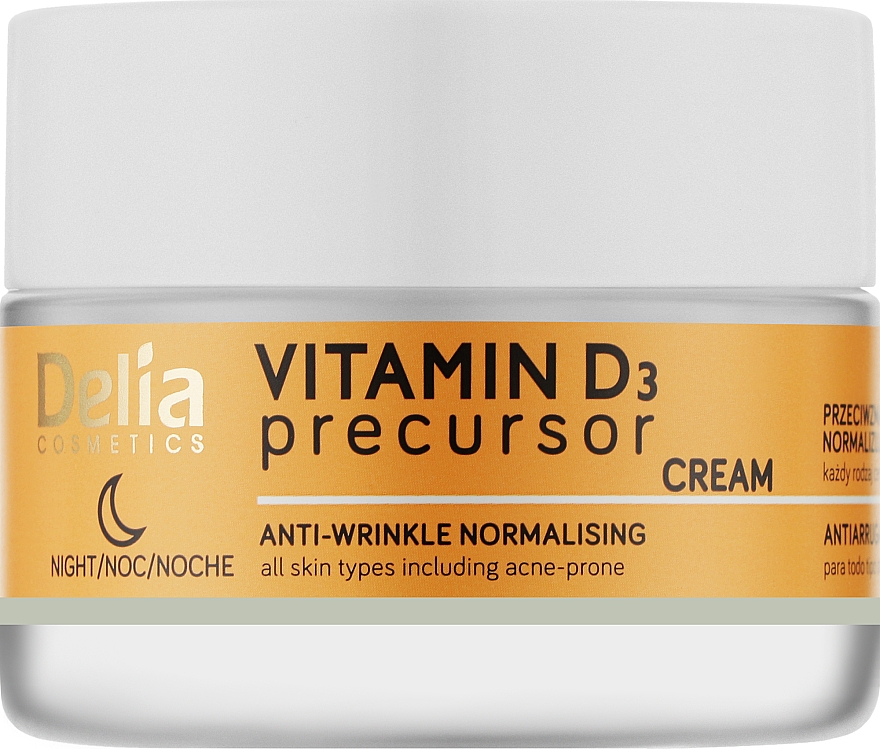 Anti-Falten-Nachtcreme mit Vitamin D3 - Delia Vitamin D3 Precursor Night Cream — Bild N1