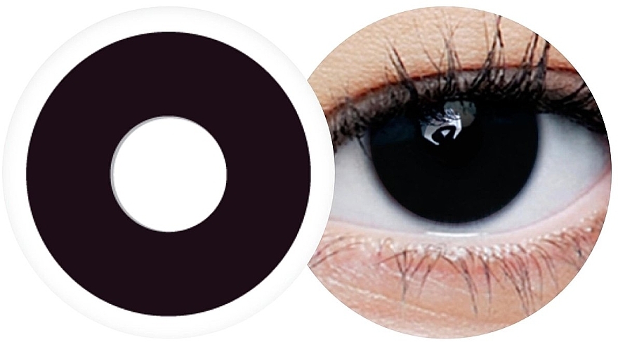 Tägliche farbige Kontaktlinsen Black Out 2 St. - Clearlab ClearColor 1-Day Phantom — Bild N2