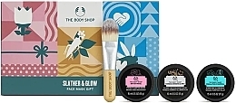 Düfte, Parfümerie und Kosmetik Set - The Body Shop Slather & Glow Face Mask Gift (f/mask/3x15ml + brush/1pcs)
