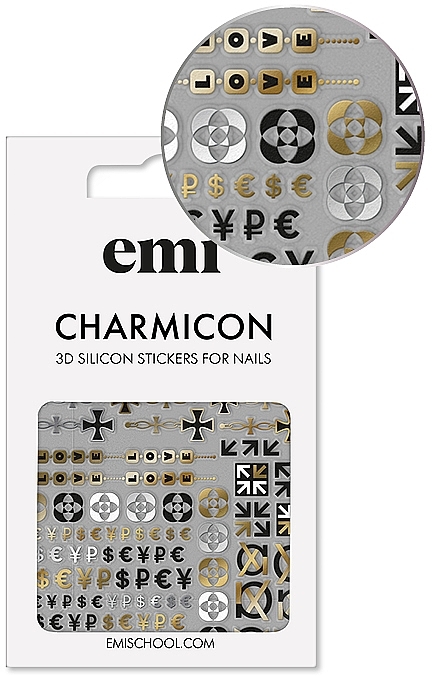 Nagelaufkleber - Emi Charmicon 3D Silicone Stickers — Bild N1