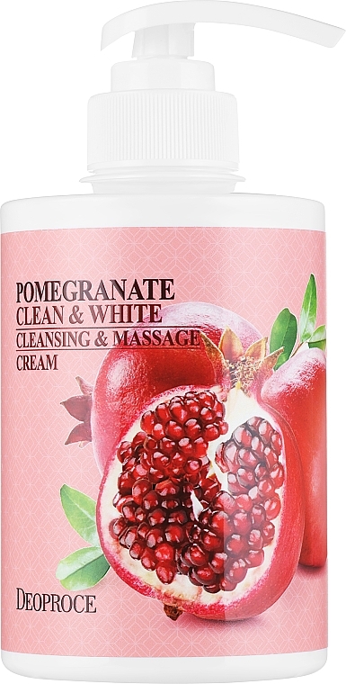 Feuchtigkeitsspendende Körpermassagecreme mit Granatapfel - Deoproce Pomegranate Clean & White Massage Cream  — Bild N1