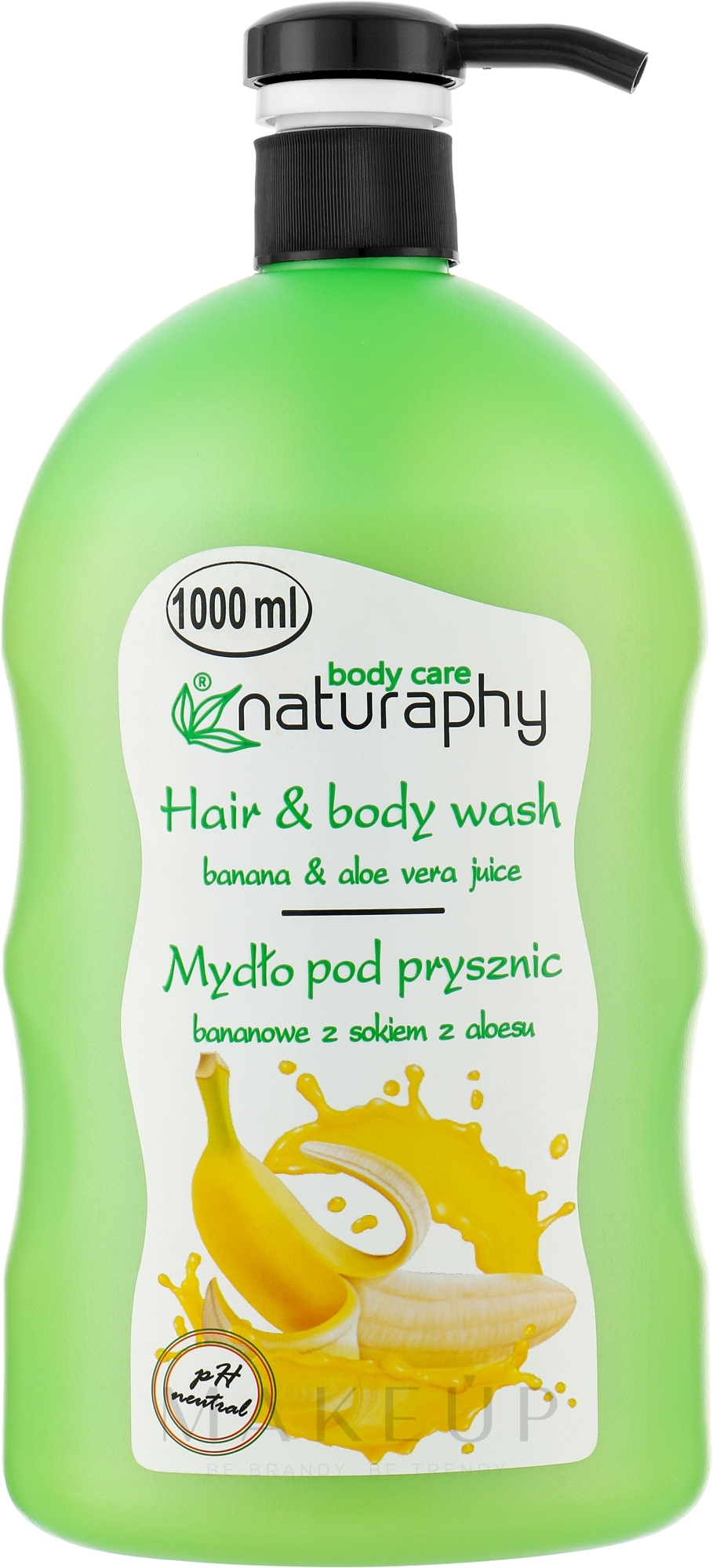Shampoo und Duschgel mit Bananenduft und Aloe Vera-Extrakt - Naturaphy — Bild 1000 ml
