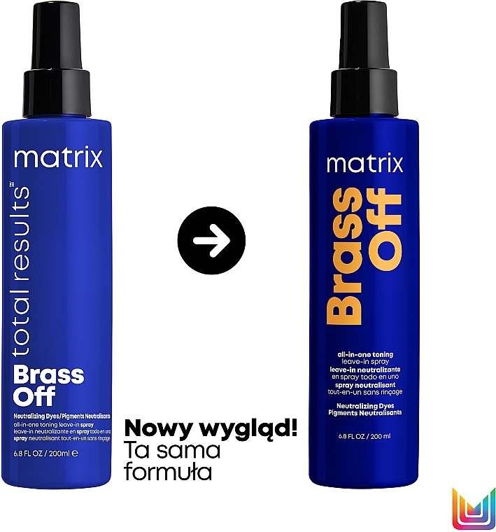 Haarspray - Matrix Total Results Brass Off All-In-One Toning Leave In Spray — Bild N2