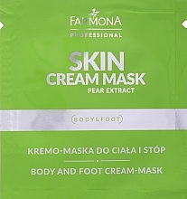 Creme-Maske für Körper und Beine mit Birnenaroma - Farmona Professional Skin Cream Mask Pear Extract (Probe) — Bild N1