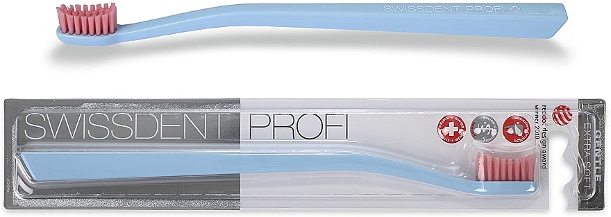 Zahnbürste extra weich helblau - Swissdent Profi Sensitive Extra Soft Light Blue — Bild N1
