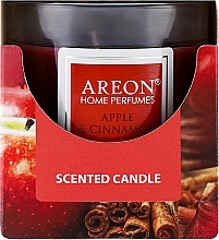 Duftkerze im Glas Apfel und Zimt - Areon Home Perfumes Apple & Cinnamon Scented Candle  — Bild N1