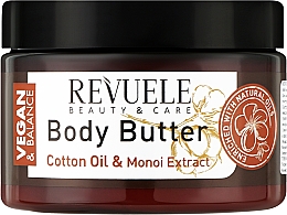 Körperbutter mit Baumwollsamenöl und Monoi-Extrakt - Revuele Vegan & Balance Body Butter Cotton Oil & Monoi Extract — Bild N1