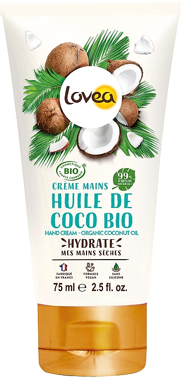 Handcreme mit Kokosöl - Lovea Hand Cream Organic Coco Oil — Bild N1