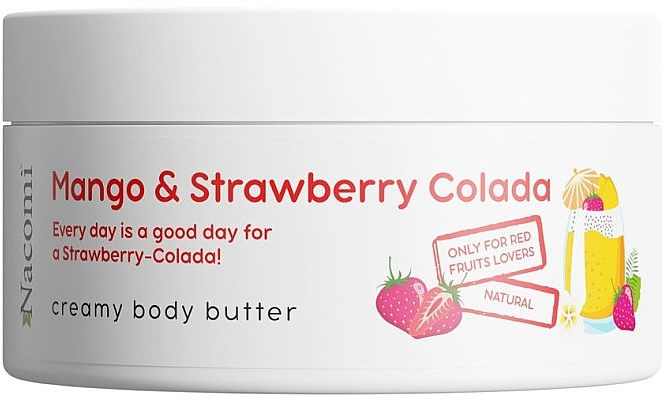 Körperbutter mit Mango- und Erdbeerduft - Nacomi Mango And Strawberry Colada Creamy Body Butter — Bild N1