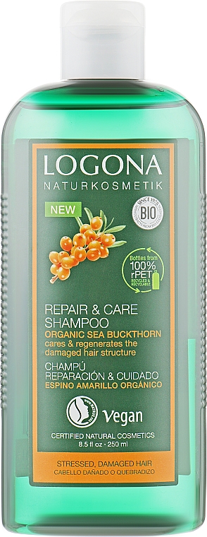 Bio-Shampoo für das Haar mit Sanddorn - Logona Repair & Care Shampoo — Bild N1