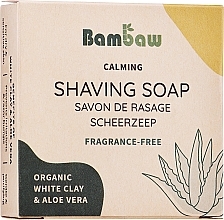 Rasierseife ohne Duft - Bambaw Shaving Soap Organic White Clay & Aloe Vera — Bild N1