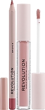 Lippen-Make-up Set - Makeup Revolution Lip Contour Kit Brunch (Lipgloss 3ml + Lippenkonturenstift 0.8g) — Bild N3
