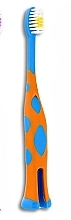 Zahnbürste für Kinder weich ab 3 Jahren blau mit orange - Wellbee Travel Toothbrush For Kids — Bild N1