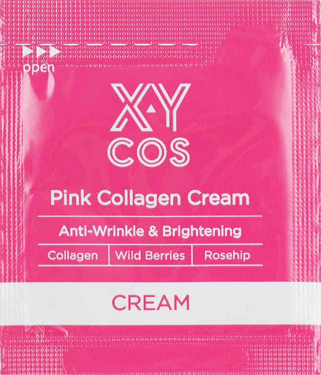 GESCHENK! Feuchtigkeitsspendende Gesichtscreme mit Kollagen - XYcos Pink Collagen Cream (Probe)  — Bild N1