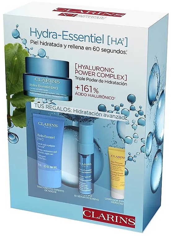 Nagellack-Set - Clarins Hydra-Essentiel [Ha2] (f/cr/50ml + f/cr/15ml + ser/15ml + cleanser/5ml) — Bild N1