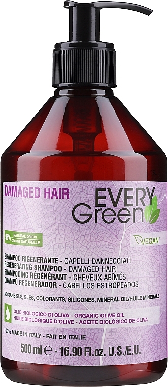 Regenerierendes Shampoo - EveryGreen Damaged Hair Shampoo — Bild N3