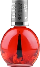 Nagel- und Nagelhautöl mit Blumen - Silcare Cuticle Oil Strawberry Crimson — Bild N1