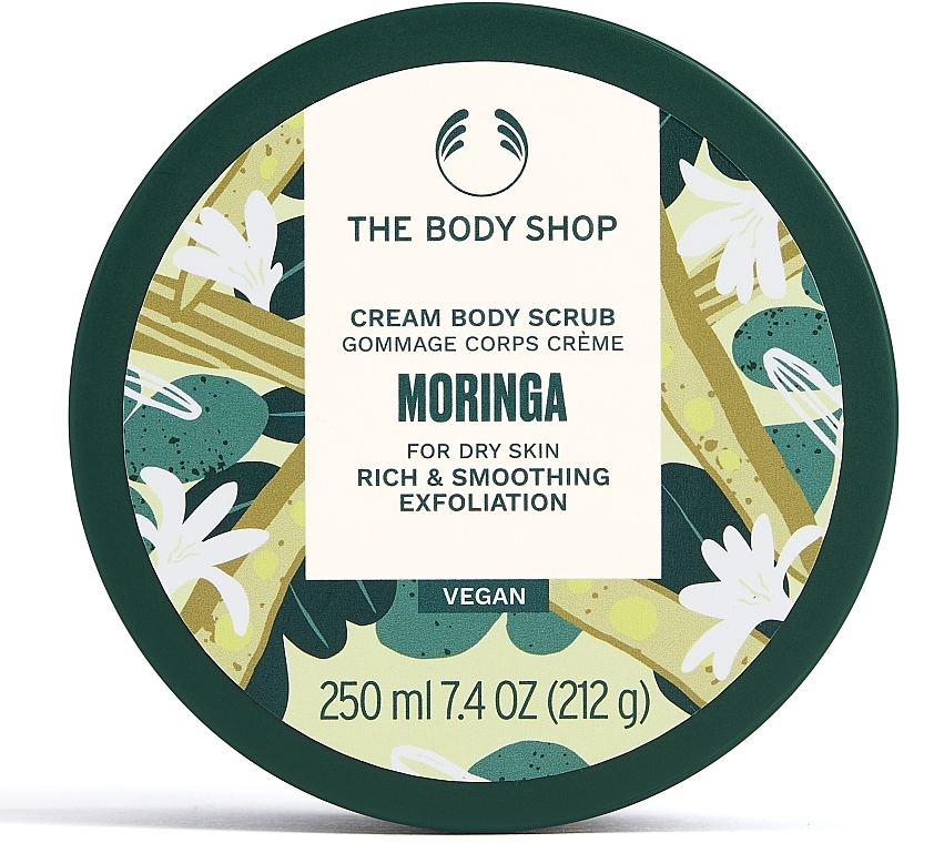 Creme-Körperpeeling - The Body Shop Vegan Moringa Cream Body Scrub — Bild N1