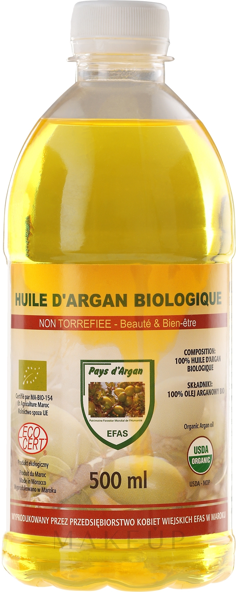 100% Bio Arganöl - Efas Argan Oil 100% BIO — Bild 500 ml