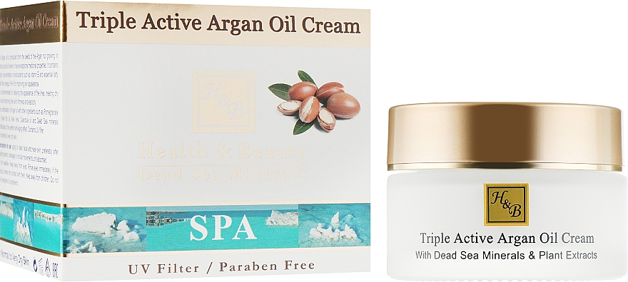 Aktive Gesichtscreme mit Arganöl - Health And Beauty Triple Active Argan Oil Cream — Bild N1